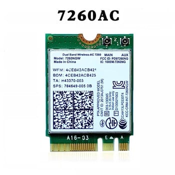 WiFi 5 AC7260 безжична карта Bluetooth 4.0 M.2 7260NGW 1200Mbps 802.11AC двойна лента 2.4G 5G Windows 10 11 за лаптоп PC