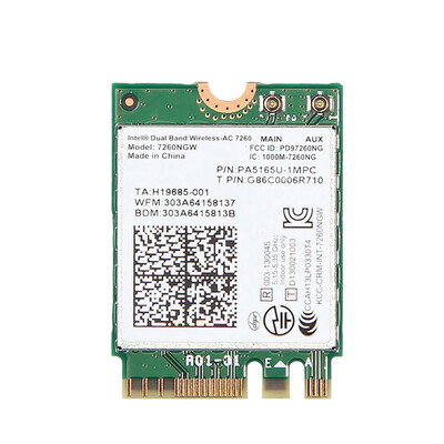 WIFI Безжична мрежова карта 7260NGW AC 1200M 2.4G / 5G Dual Band Gigabit M2 4.0 Bluetooth-съвместима с 8DB антени