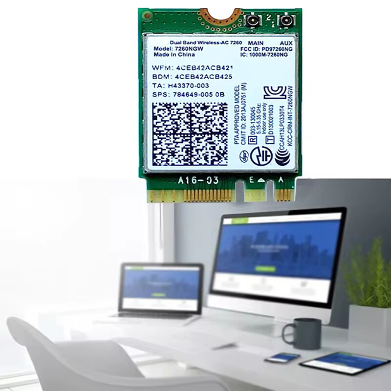 7260AC Bluetooth 4.0 WiFi traadita võrgukaart NGFF M.2 Wifi dongle 802.11AC Dual Band 2.4G 5G sülearvutile 7260NGW