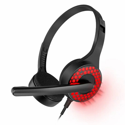 RGB fejhallgató Gamer PC Gaming fejhallgató mikrofonnal 3,5 mm-es vezetékes fejhallgató XBOX ONE PS5 Switch számítógépes játékok fülhallgató fejhallgatóhoz