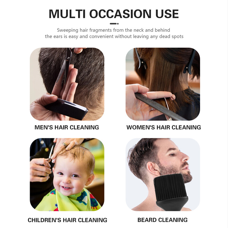 Minkšto kaklo veido dulkių šepečiai Profesionalūs kirpėjo plaukų valymas plaukų šepečiai barzdos šepetys salono kirpimas kirpyklų formavimo įrankiai