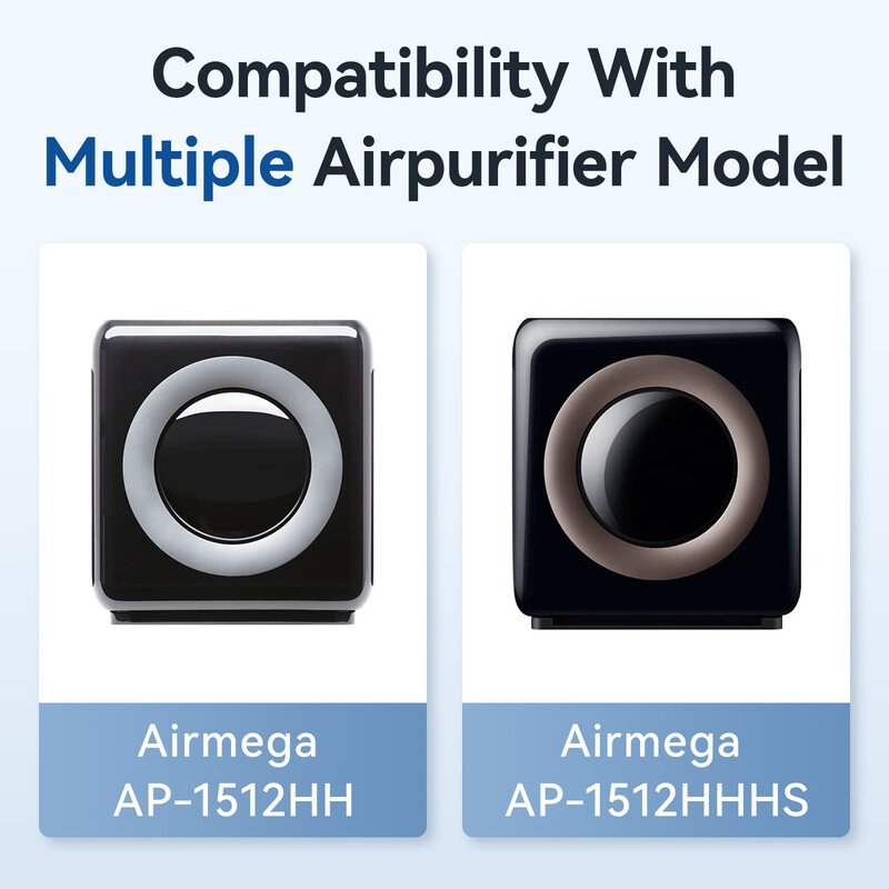 Zamjenski komplet HEPA filtara kompatibilan s Coway AP-1512HH, AP-1518 Mighty pročistačima zraka, zamjenjuje dio 3304