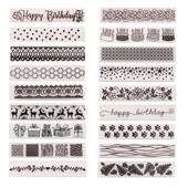 26 štýlov 15x3cm embossovací priečinok plastová šablóna pre DIY scrapbooking remeslá fotoalbum pohľadnica ručne vyrobená sviatočná dekorácia