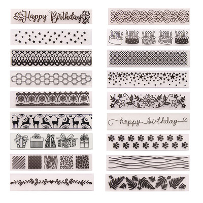 26 Stili 15x3cm Reljefa mape Plastmasas veidne DIY Scrapbooking Amatniecības foto albuma kartīte Svētku roku darbs