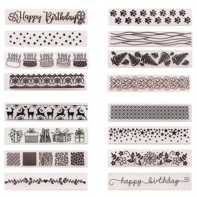 15 x 3 cm jauna dizaina plastmasas reljefa mapes veidne, kas paredzēta DIY scrapbooking amatniecības fotoattēlu albuma kartītei brīvdienu roku darbs dekoru piederumi