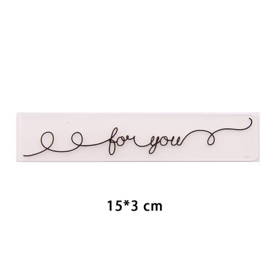 15x3cm nový dizajn plastovej šablóny na razenie pre DIY scrapbooking, remeslá, fotoalbum, ručne vyrábané sviatočné dekoračné potreby