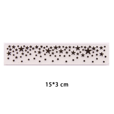 15x3cm nový dizajn plastovej šablóny na razenie pre DIY scrapbooking, remeslá, fotoalbum, ručne vyrábané sviatočné dekoračné potreby