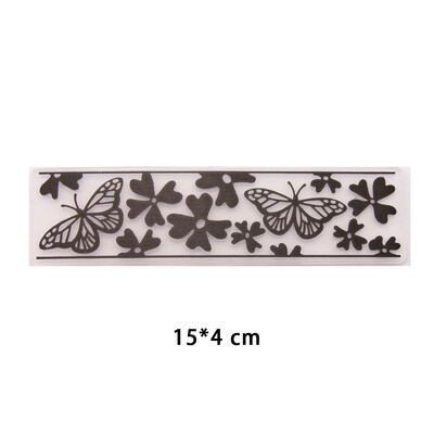 15x3cm nový dizajn plastovej šablóny na razenie pre DIY scrapbooking, remeslá, fotoalbum, ručne vyrábané sviatočné dekoračné potreby