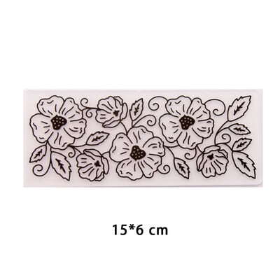 15x3cm nový dizajn plastovej šablóny na razenie pre DIY scrapbooking, remeslá, fotoalbum, ručne vyrábané sviatočné dekoračné potreby