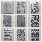 (29 stiliai) Geometriniai reljefiniai aplankai, skirti Scrapbooking popieriui albumų kortelėms, reikmenų gamybai, 3D plastiko pjaustymo štampams amatai