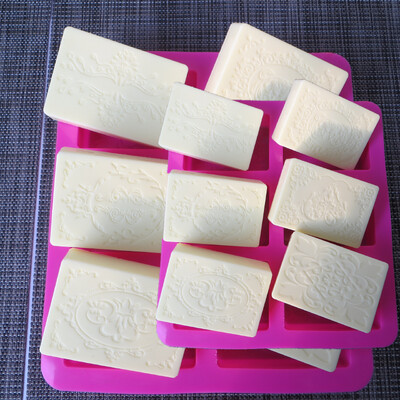 Silikonski kalupi za sapun DIY ručno rađeni kalupi s mješovitim uzorcima sa 6 udubljenja za Bundt tortu Cupcake Puding svijeća Alat za izradu sapuna