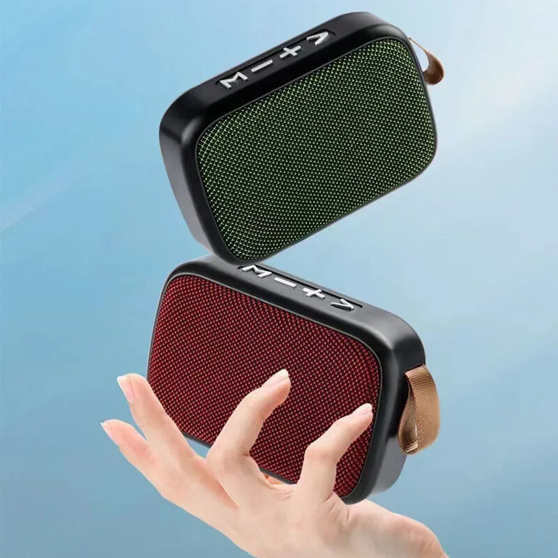 Мини тъканни безжични високоговорители Bluetooth 5.0 Преносимо аудио за спорт на открито Стерео Поддръжка TF карта Може да търси радиостанции