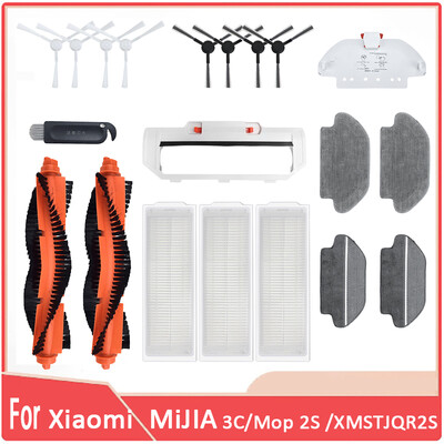 Szűrő Xiaomi Mijia Robot Vacuum Mop 2S 3C Mi Robot Porszívóhoz P Tartozékok Felmosó törlőkendők Fő oldalkefe XMSTJQR2S STYJ02YM