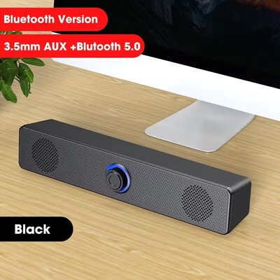 PC Soundbar Káblový a bezdrôtový Bluetooth reproduktor Soundbar s napájaním z USB pre TV, PC, notebook, hry, domáce kino, systém priestorového zvuku