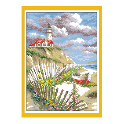 Lighthouse Китайски комплекти за бродерия с бродерия на кръстат бод 11CT 14CT Набор за изработка на ръкоделие, ръчно изработена живопис за декорация на дома