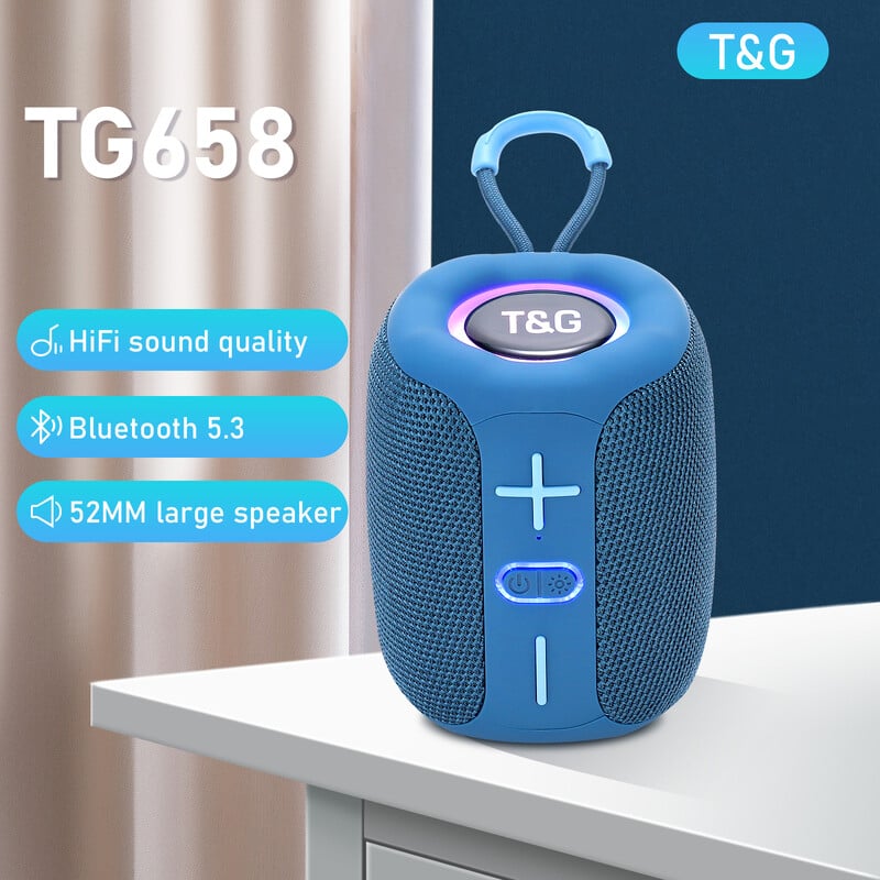 TG658 Prijenosni Bluetooth zvučnik Bežični subwoofer Stupac Mini Bas FM TF BT Reprodukcija glazbe za Android iOS Pametni telefon Prijenosno računalo