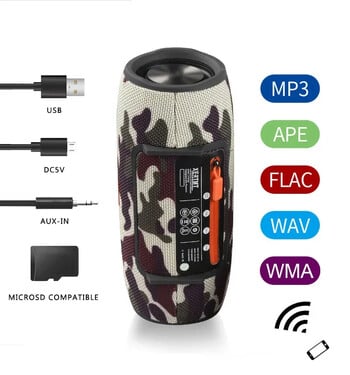 3600mAh 40W TWS Bluetooth високоговорител Водоустойчив преносим компютър колона бас Музикален плейър Субуфер Boombox с BT AUX TF usb