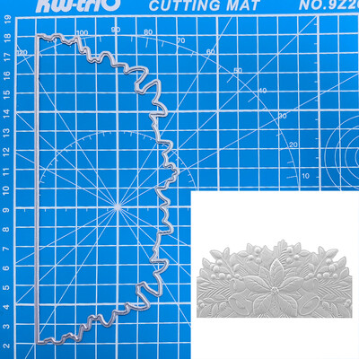 Mikulásvirág csengő és 3D dombornyomott keretes mappa barkácsoláshoz, üdvözlőlapok, papíralbumok, bélyegmentes fémvágó formák készítéséhez.