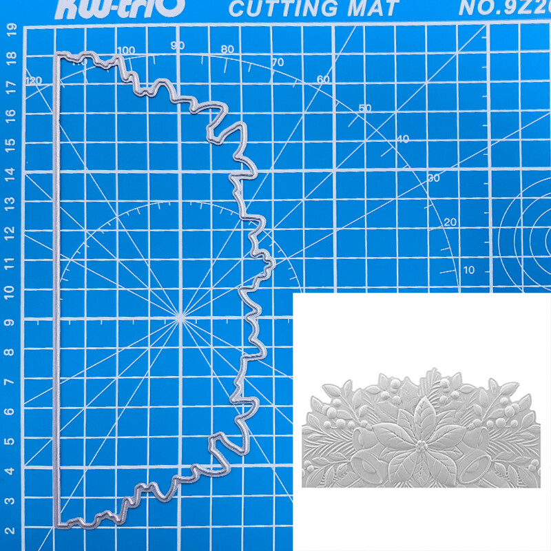 Mikulásvirág csengő és 3D dombornyomott keretes mappa barkácsoláshoz, üdvözlőlapok, papíralbumok, bélyegmentes fémvágó formák készítéséhez.