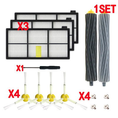 Slaucīšanas robotu piederumi HEPA filtri IRobot Roomba 880 860 870 871 980 990 Papildināšanas daļas Rezerves suku komplekts