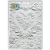 Νέο μπουκέτο σε σχήμα καρδιάς 3d ανάγλυφο πλαστικό ανάγλυφο φάκελο