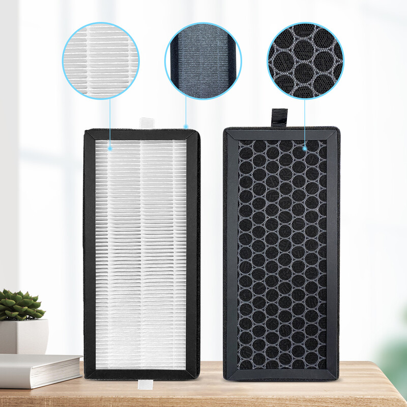Rezerves H13 True Air Purifier HEPA filtrs + aktivētās ogles kompozītmateriāla daudzfunkcionāls filtrs, piemērots Sejoy AP-2202
