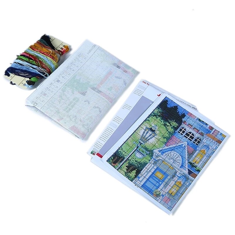 Macska fiókban Számlált keresztszemes minták Hímzőkészletek Nyomtatott szövet 11CT 14CT DIY kézzel készített kézműves szett lakberendezési festmények