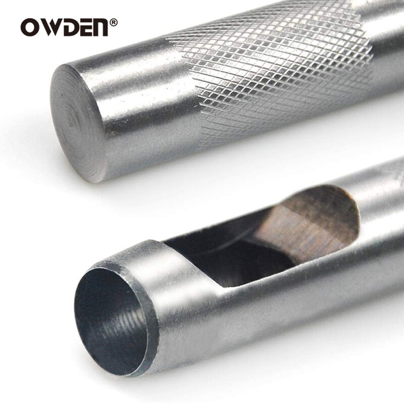 6 buc. Instrumente de perforare a găurilor din piele Perforator de găuri rotunde din oțel - tăietoare rotunde ascuțite, durabile pentru curele de ceas, curele, hârtie