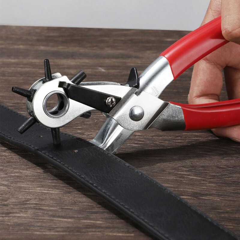 Bőr lyukasztó Bőr szerszámok Közönséges szénacél övlyukasztó lyukasztó szerszám Övlyukasztó többfunkciós kézműves szerszám