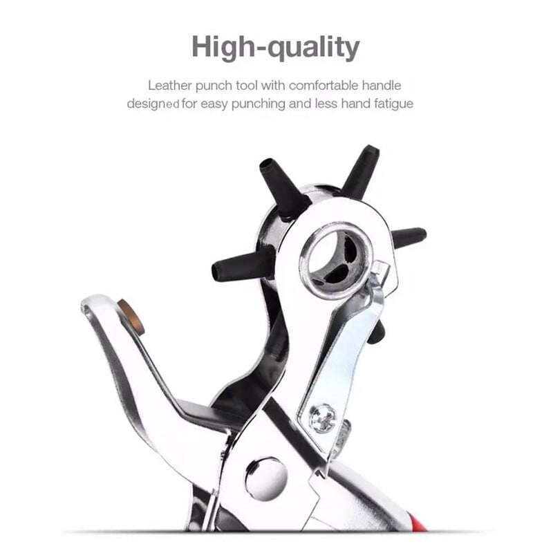 Bőr lyukasztó Bőr szerszámok Közönséges szénacél övlyukasztó lyukasztó szerszám Övlyukasztó többfunkciós kézműves szerszám