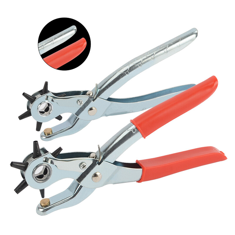 Daudzfunkcionāls ādas jostas caurumošanas knaibles Noderīga apaļo caurumu caurumošanas mašīna pulksteņa siksnas siksna, ādas izstrādājumu mājsaimniecības rokas rīks