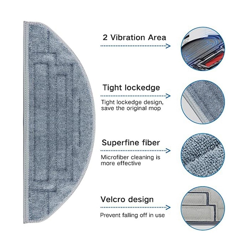 Tinka Roborock šlavimo roboto priedams S8/S8 +/S8 Pro/G20 pagrindinio šepečio šoninio šepečio filtras tinklelio valymo dulkių maišelis