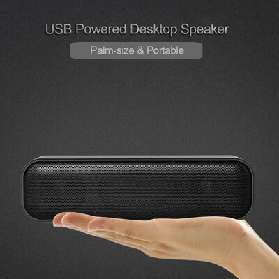 HK-5008 Bară de sunet alimentată prin USB Difuzor de birou Cutie de sunet pentru computer cu fir pentru TV Laptop de birou cu 2 subwoofere Player muzical