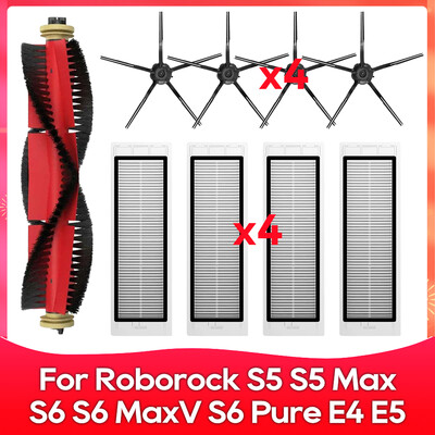 Kompatibilné s (Roborock S5, S5 Max, S6 MaxV, S6 Pure, E4, E5, S51, S52, S55) Valcová bočná kefa, filter, príslušenstvo k mopu.