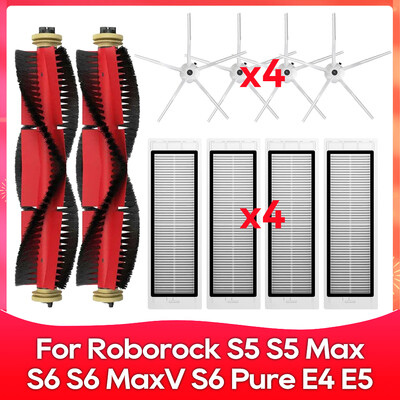 Kompatibilné s (Roborock S5, S5 Max, S6 MaxV, S6 Pure, E4, E5, S51, S52, S55) Valcová bočná kefa, filter, príslušenstvo k mopu.