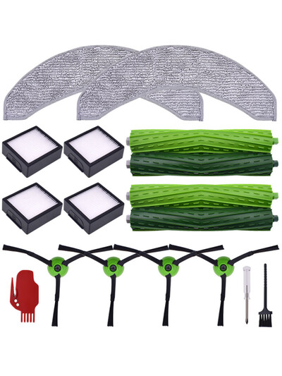 Szűrőgörgő fő oldalkefe porzsák kompatibilis az iRobot Roomba Combo J7+ Plus porszívó cseretartozékokkal