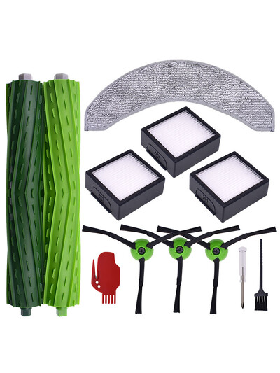 Szűrőgörgő fő oldalkefe porzsák kompatibilis az iRobot Roomba Combo J7+ Plus porszívó cseretartozékokkal