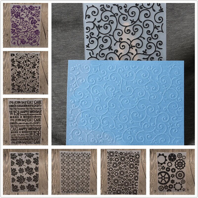 Сърце Цвете Дантелени листа Пластмасова релефна папка за Scrapbooking Декорация на албум Направи си сам Изработка на картичка за рожден ден от хартия