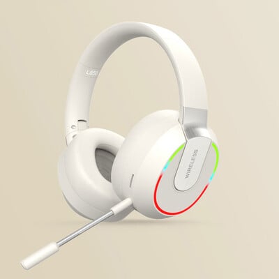 Herné slúchadlá s mikrofónom, Bluetooth, priestorový zvuk, stereo, bezdrôtové slúchadlá s USB a mikrofónom, farebné svetlo, PC, notebook, prijímač