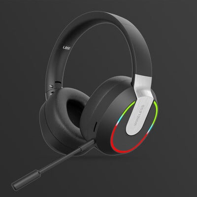 Herné slúchadlá s mikrofónom, Bluetooth, priestorový zvuk, stereo, bezdrôtové slúchadlá s USB a mikrofónom, farebné svetlo, PC, notebook, prijímač