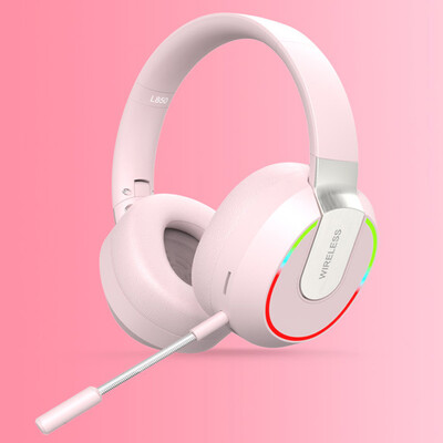 Herné slúchadlá s mikrofónom, Bluetooth, priestorový zvuk, stereo, bezdrôtové slúchadlá s USB a mikrofónom, farebné svetlo, PC, notebook, prijímač