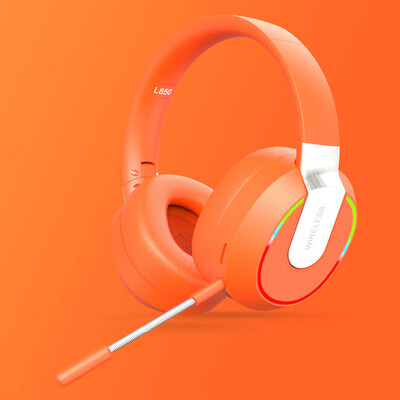 Herné slúchadlá s mikrofónom, Bluetooth, priestorový zvuk, stereo, bezdrôtové slúchadlá s USB a mikrofónom, farebné svetlo, PC, notebook, prijímač