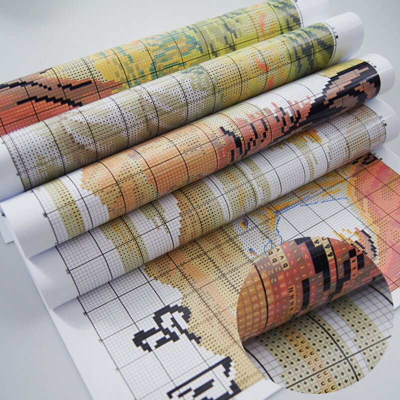 Joy Sunday pribor za ispis brojenih križića, ručno rađeni DIY vez, prekrasne serije cvjetova maka, set tkanina za dekoraciju doma