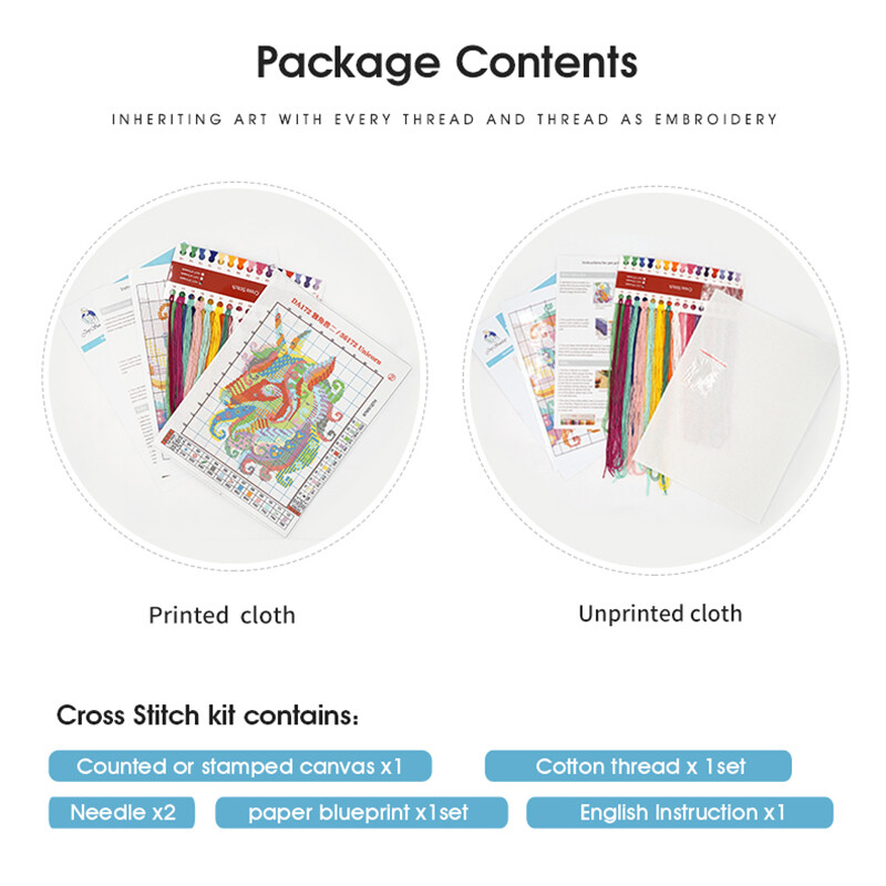 Serija cvijeća u saksiji DIY kompleti za vezenje križem s cvjetnim uzorcima 14ct 16ct 11ct Ručni vez na bijelom platnu s otisnutim platnom