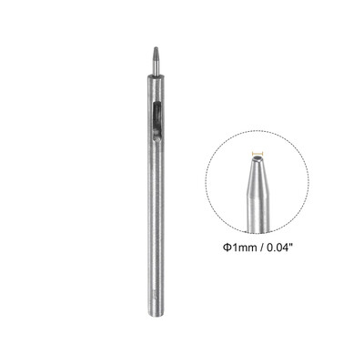 Δερμάτινη τρύπα 1/10 τμχ 0,5 χιλιοστά 1 χιλιοστά 1,5 χιλιοστά 2 χιλιοστά έως 5 χιλιοστά Εργαλείο διάτρησης με στρογγυλή τρύπα Κοίλος κόφτης για δερμάτινη τσάντα ζωνών χειροτεχνίας