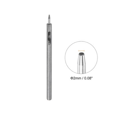 Δερμάτινη τρύπα 1/10 τμχ 0,5 χιλιοστά 1 χιλιοστά 1,5 χιλιοστά 2 χιλιοστά έως 5 χιλιοστά Εργαλείο διάτρησης με στρογγυλή τρύπα Κοίλος κόφτης για δερμάτινη τσάντα ζωνών χειροτεχνίας