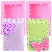 Hullámos vonal négyzet alakú pillangó szilikon szappan forma DIY geometria virág gyertya gyanta gipsz készítő eszköz csokoládé forma esküvői ajándékok