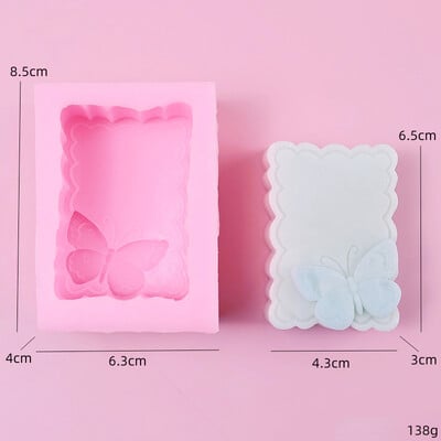 Hullámos vonal négyzet alakú pillangó szilikon szappan forma DIY geometria virág gyertya gyanta gipsz készítő eszköz csokoládé forma esküvői ajándékok