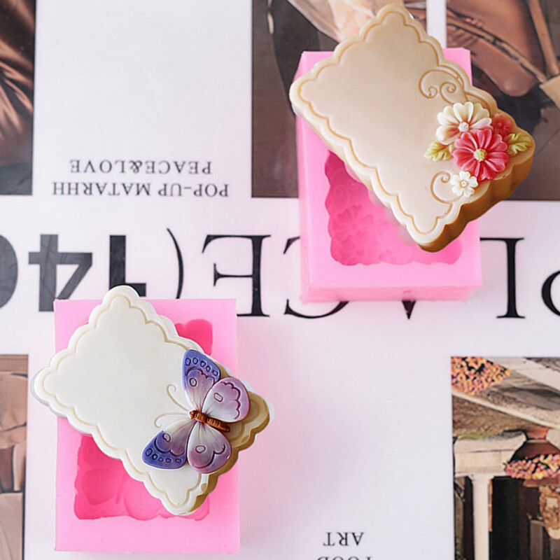 Hullámos vonal négyzet alakú pillangó szilikon szappan forma DIY geometria virág gyertya gyanta gipsz készítő eszköz csokoládé forma esküvői ajándékok