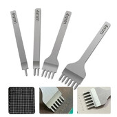 Odiniai rankdarbių įrankių skylių perforatoriai 3/4/5/6 mm 1-2-4-6 dantų susiuvimo štampavimo rinkiniai Odinis kaltas „pasidaryk pats“ susiuvimo kaltų rinkinys